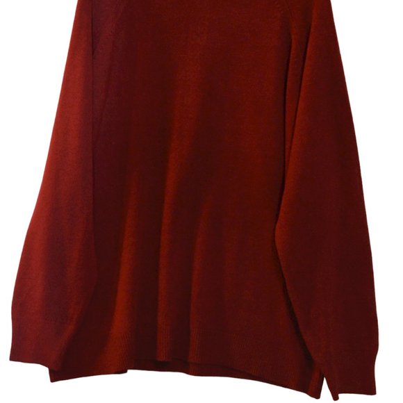 Sara Bentley Knit Soft Acrylic Scarlet Red Long Sleeve Sweater XL - Picture 3 of 11
